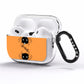 Spider Orange Personalised AirPods Pro Clear Case Side Image