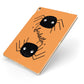 Spider Orange Personalised Apple iPad Case on Gold iPad Side View