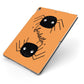 Spider Orange Personalised Apple iPad Case on Grey iPad Side View