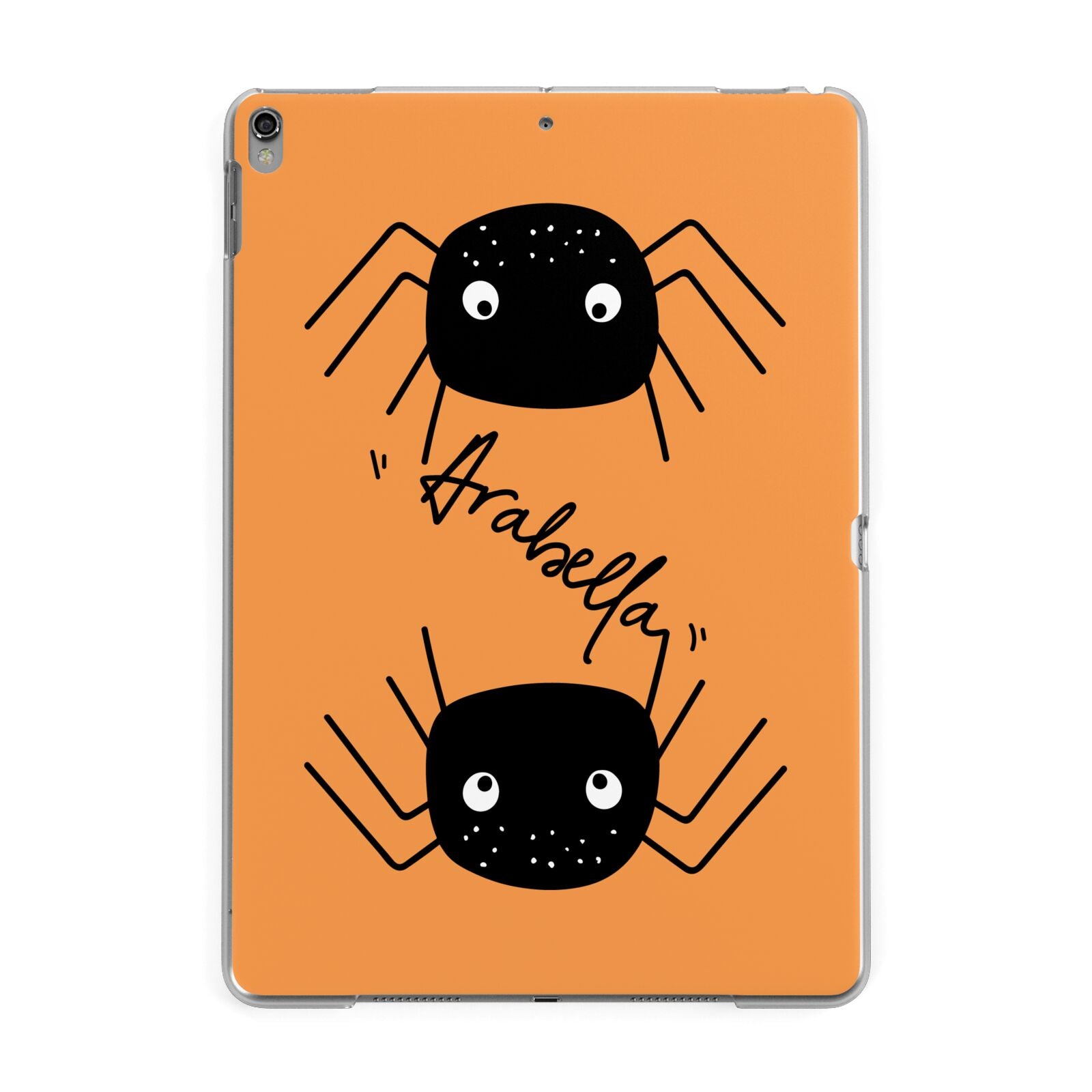 Spider Orange Personalised Apple iPad Grey Case