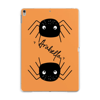 Spider Orange Personalised Apple iPad Silver Case