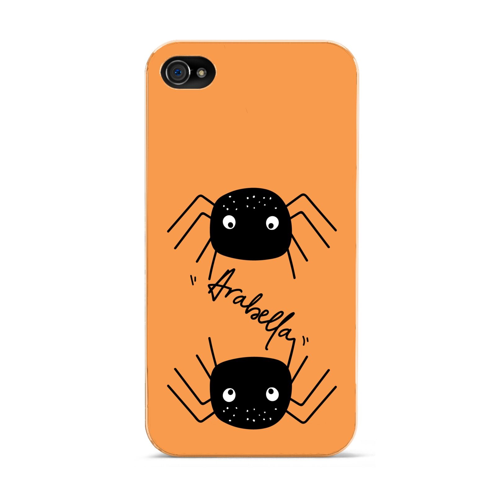 Spider Orange Personalised Apple iPhone 4s Case