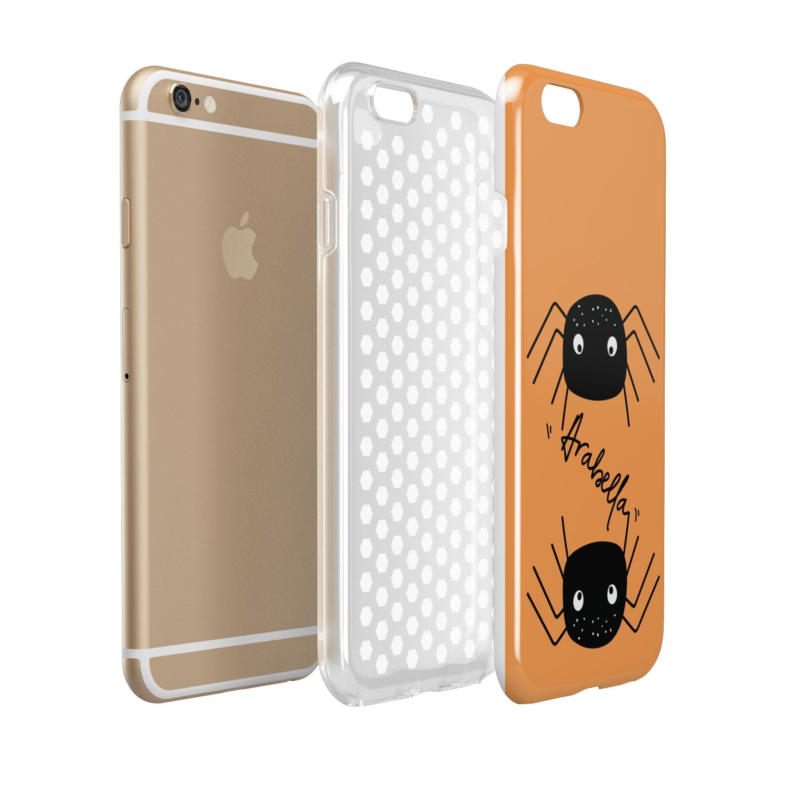 Spider Orange Personalised Apple iPhone 6 3D Tough Case Expanded view