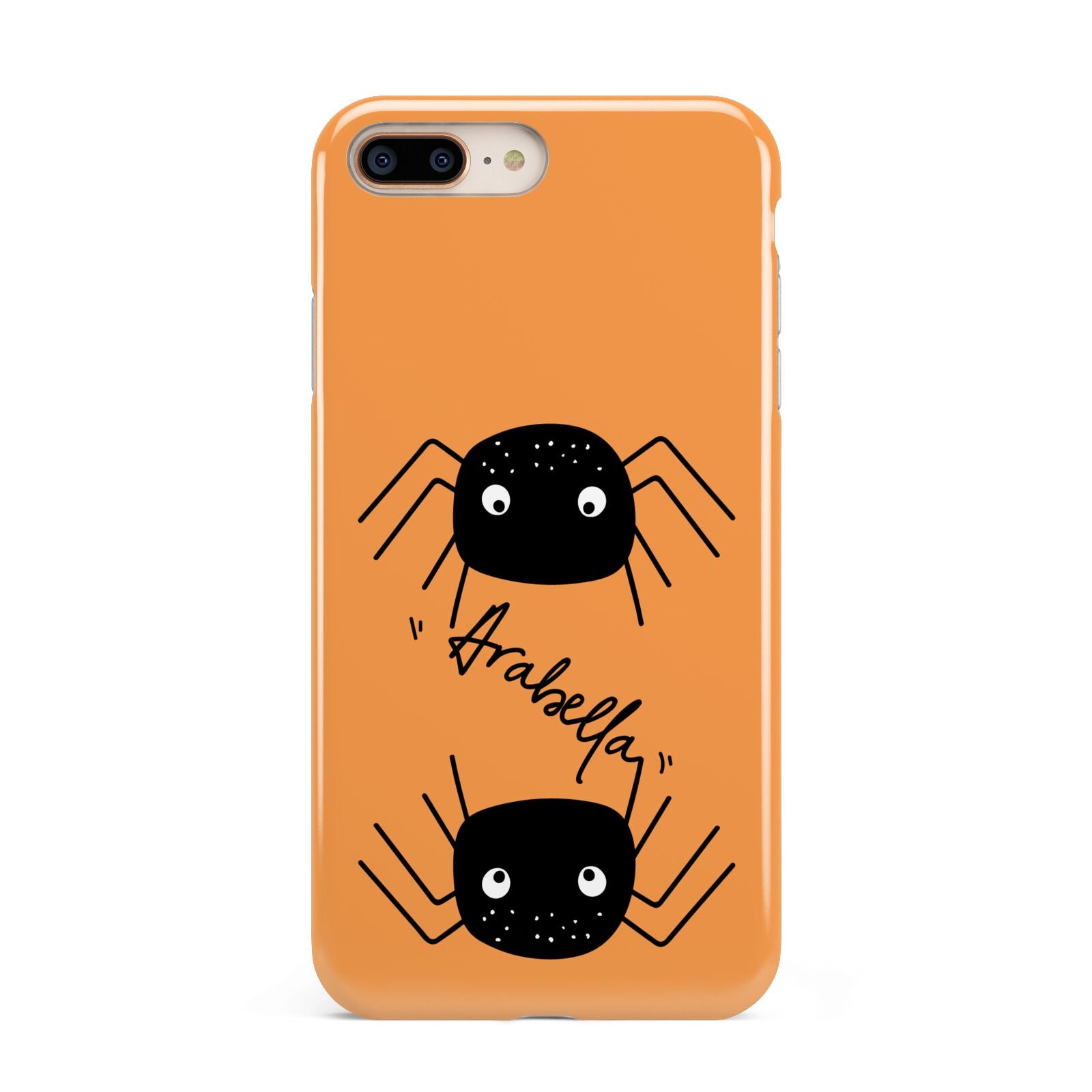 Spider Orange Personalised Apple iPhone 7 8 Plus 3D Tough Case