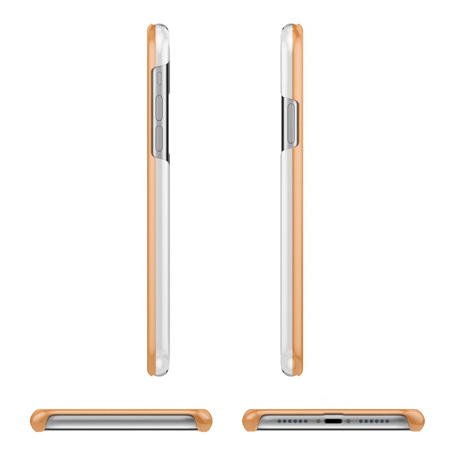 Spider Orange Personalised Apple iPhone XR 3D Wrap Snap Case Angled Images on White Phone