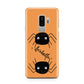 Spider Orange Personalised Samsung Galaxy S9 Plus Case on Silver phone