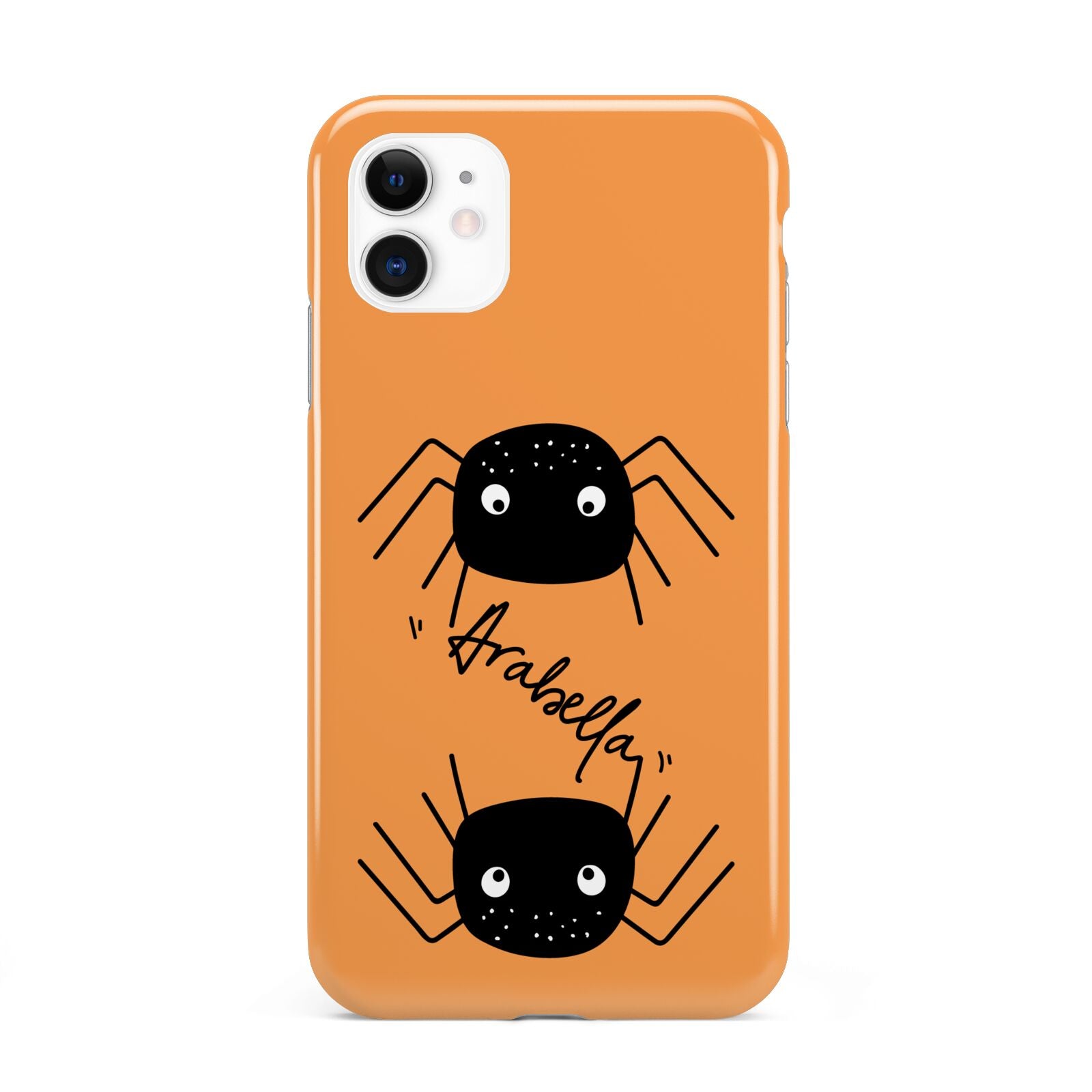 Spider Orange Personalised iPhone 11 3D Tough Case