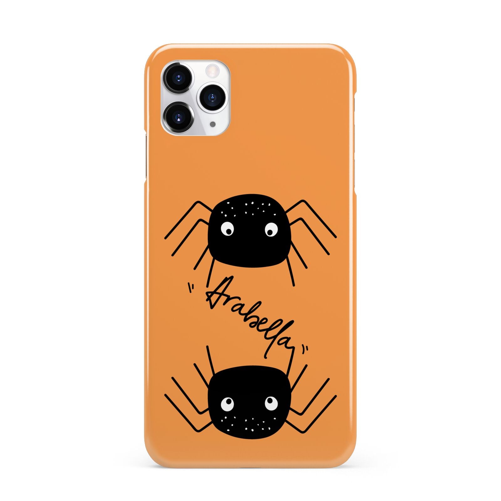 Spider Orange Personalised iPhone 11 Pro Max 3D Snap Case