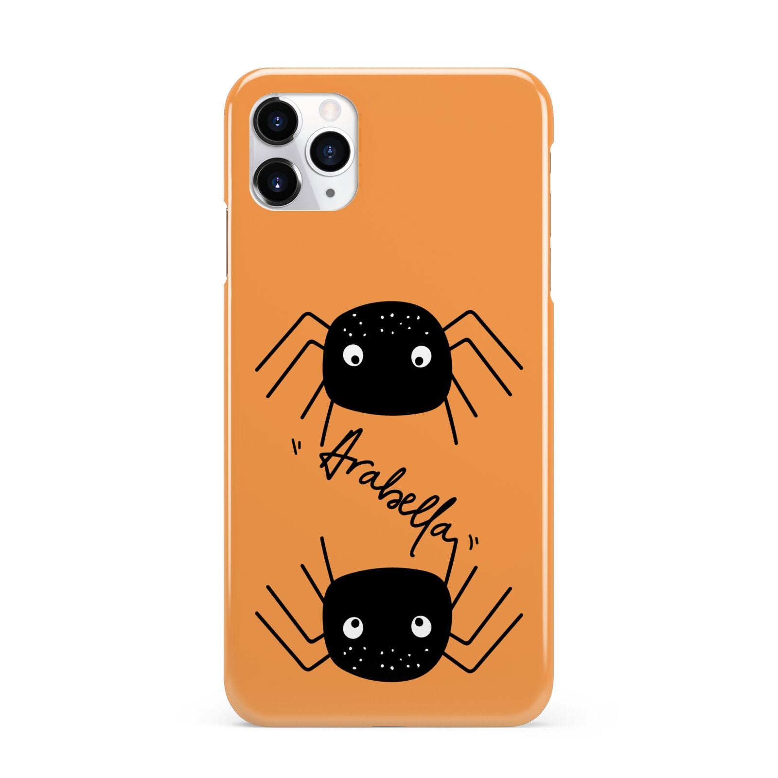 Spider Orange Personalised iPhone 11 Pro Max 3D Snap Case