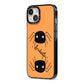 Spider Orange Personalised iPhone 13 Black Impact Case Side Angle on Silver phone