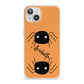 Spider Orange Personalised iPhone 13 Clear Bumper Case