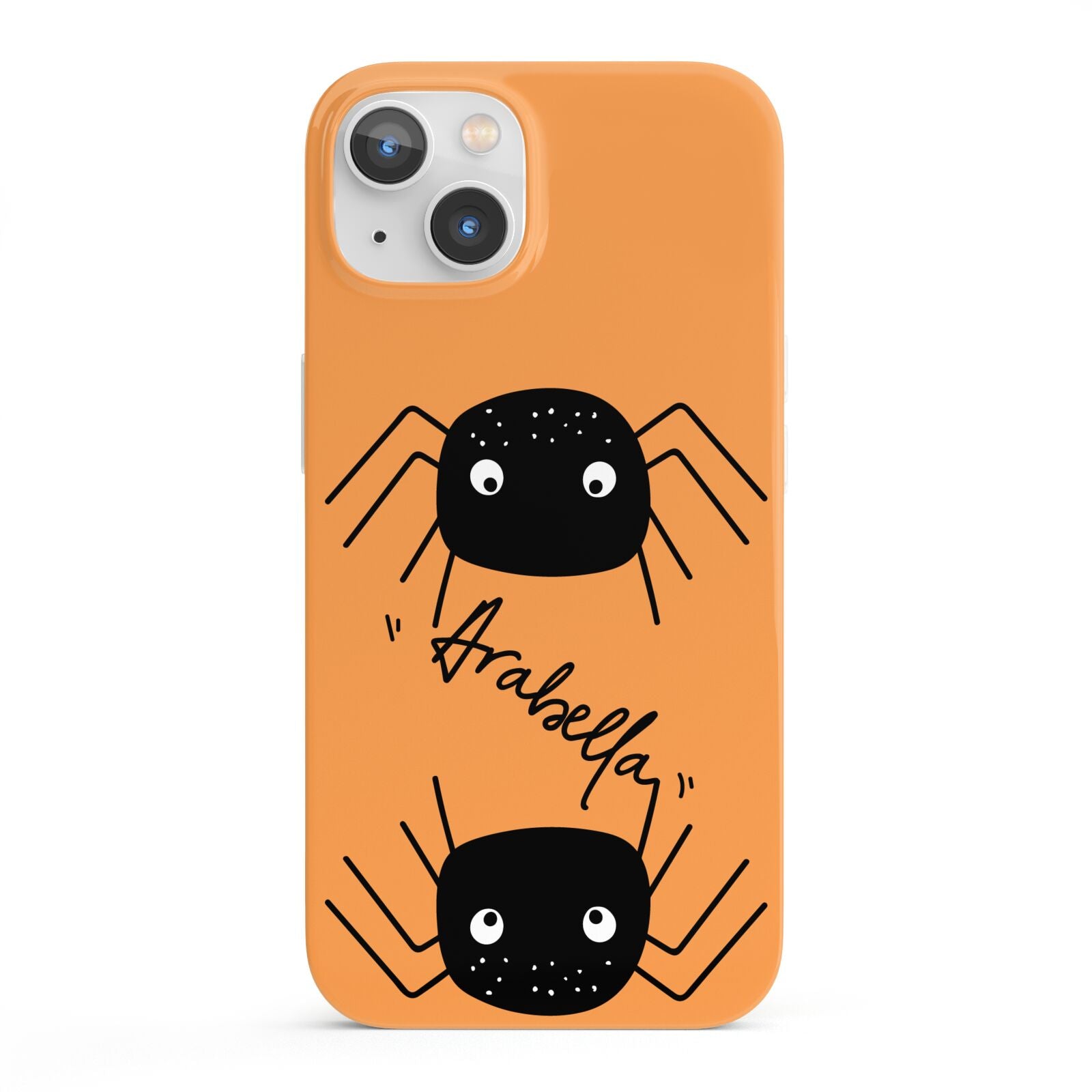 Spider Orange Personalised iPhone 13 Full Wrap 3D Snap Case