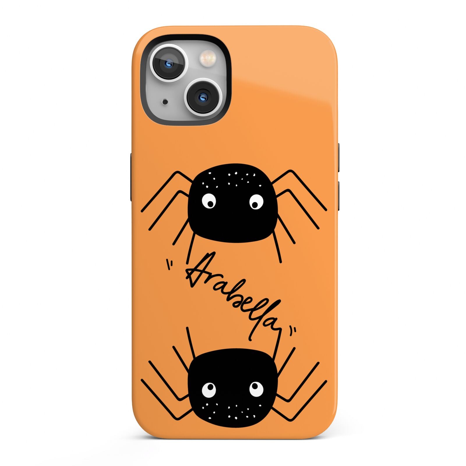Spider Orange Personalised iPhone 13 Full Wrap 3D Tough Case