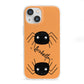 Spider Orange Personalised iPhone 13 Mini Clear Bumper Case