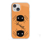 Spider Orange Personalised iPhone 13 Mini TPU Impact Case with White Edges