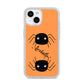 Spider Orange Personalised iPhone 14 Glitter Tough Case Starlight