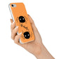 Spider Orange Personalised iPhone 7 Bumper Case on Silver iPhone Alternative Image