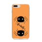 Spider Orange Personalised iPhone 8 Plus Bumper Case on Silver iPhone