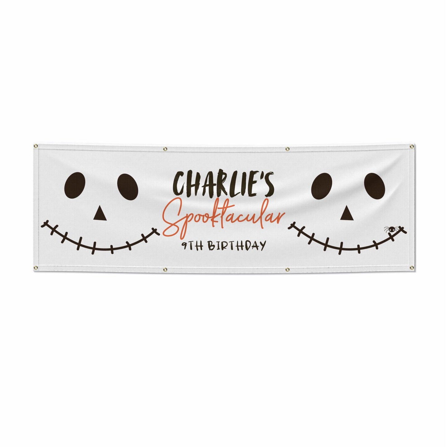Spooktacular Birthday Personalised 6x2 Vinly Banner with Grommets