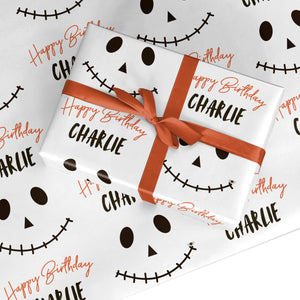 Spooktacular Birthday Personalised Wrapping Paper
