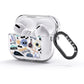 Spooky Blue Illustrations and Catchphrases AirPods Glitter Case 3rd Gen Side Image