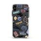 Spooky Blue Illustrations and Catchphrases Apple iPhone Xs Impact Case White Edge on Black Phone