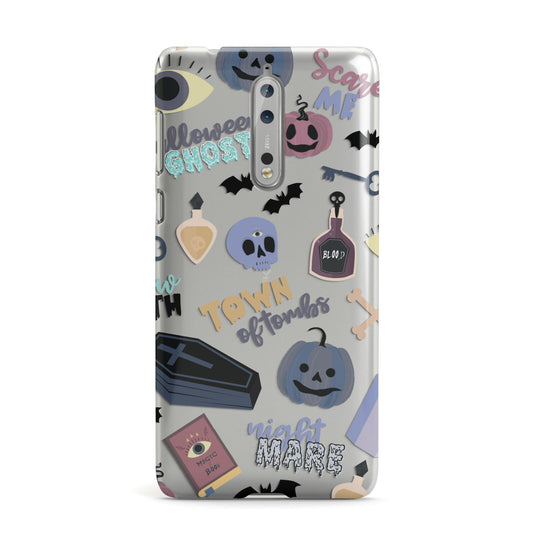 Spooky Blue Illustrations and Catchphrases Nokia Case