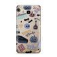 Spooky Blue Illustrations and Catchphrases Samsung Galaxy J7 2016 Case on gold phone