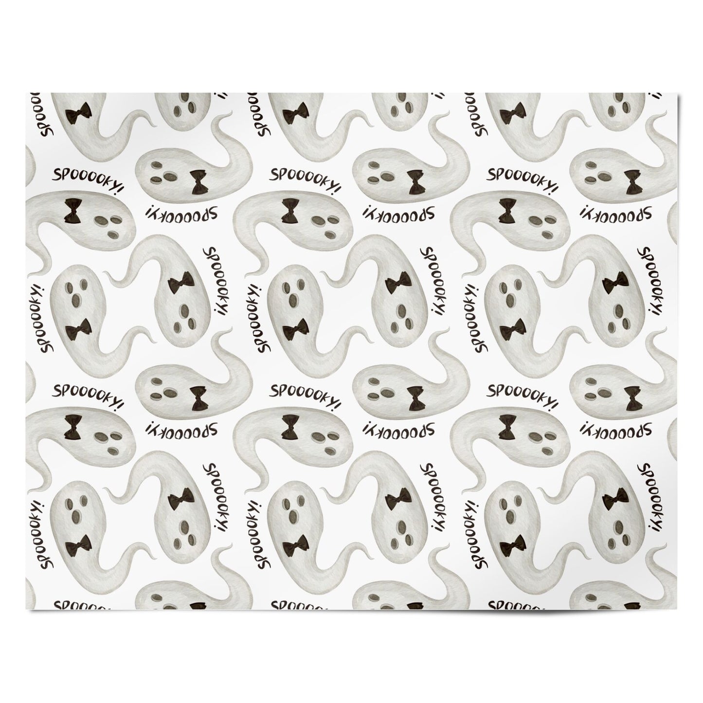 Spooky Ghost Personalised Wrapping Paper Alternative