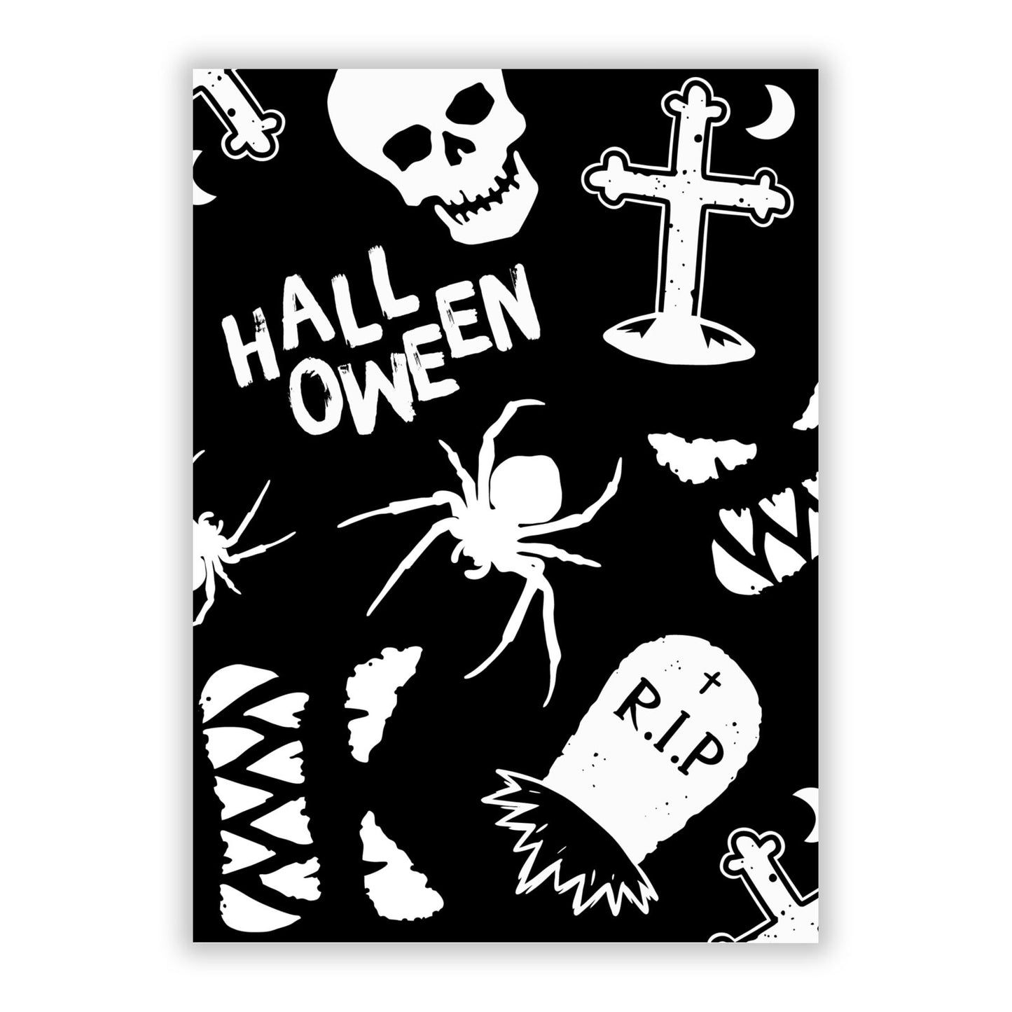 Spooky Illustrations A5 Flat Greetings Card