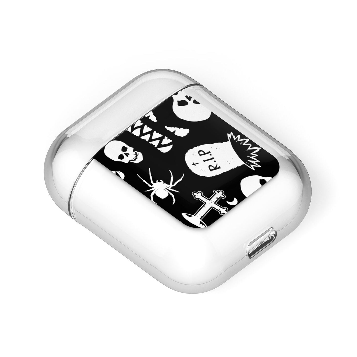 Spooky Illustrations AirPods Case Laid Flat