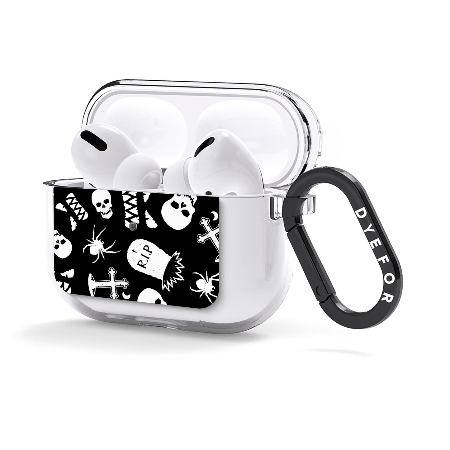 Spooky Illustrations AirPods Clear Case 3rd Gen Side Image