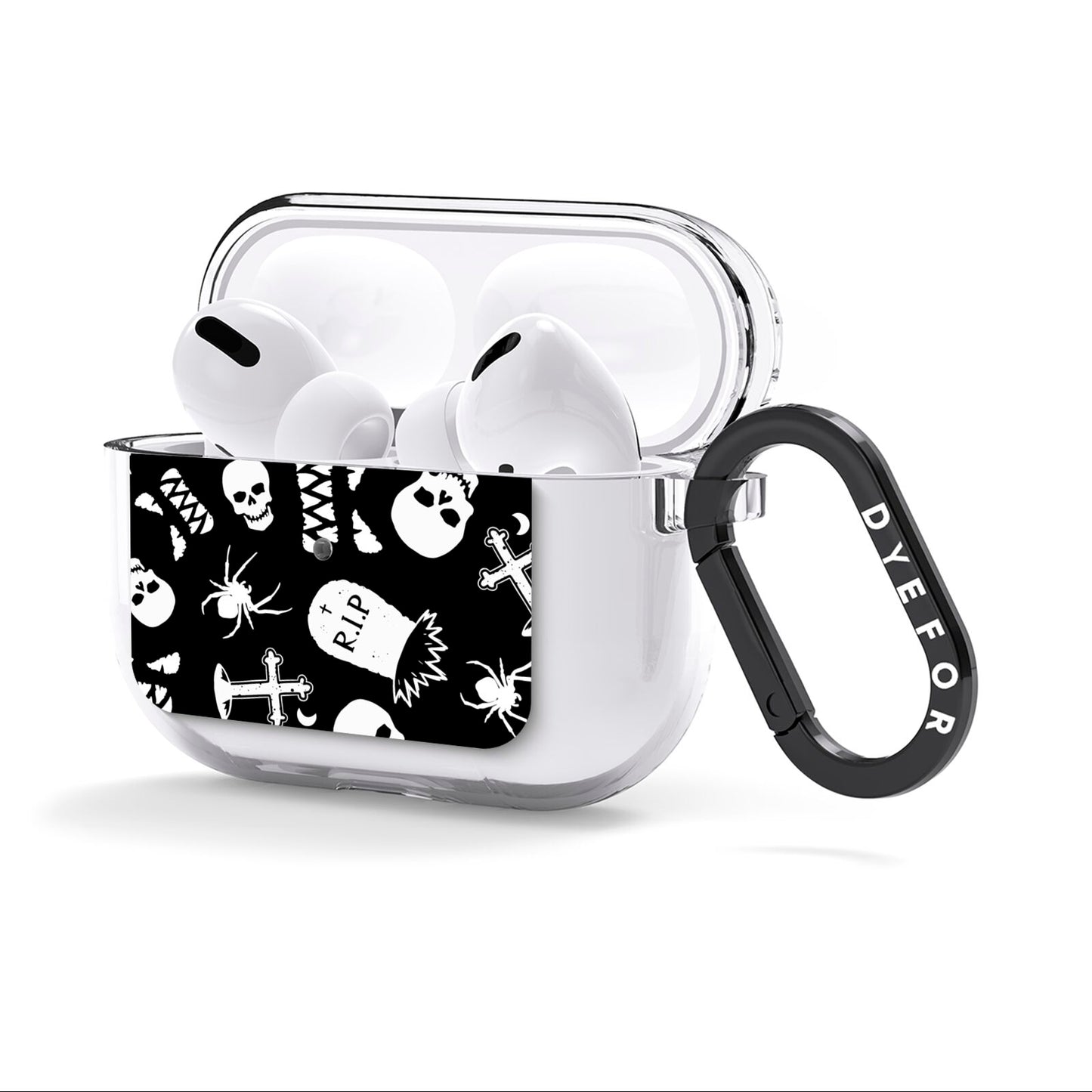 Spooky Illustrations AirPods Clear Case 3rd Gen Side Image