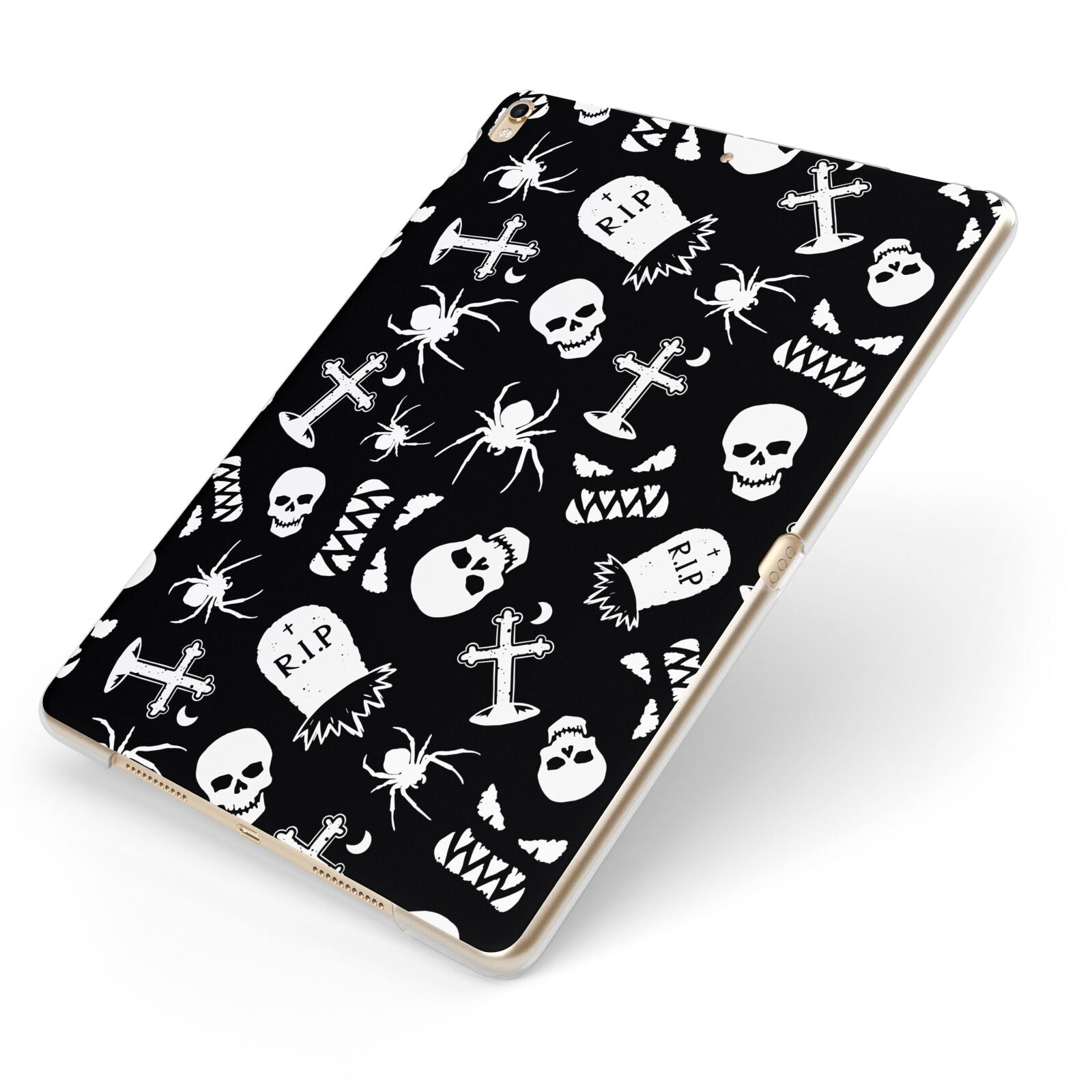 Spooky Illustrations Apple iPad Case on Gold iPad Side View