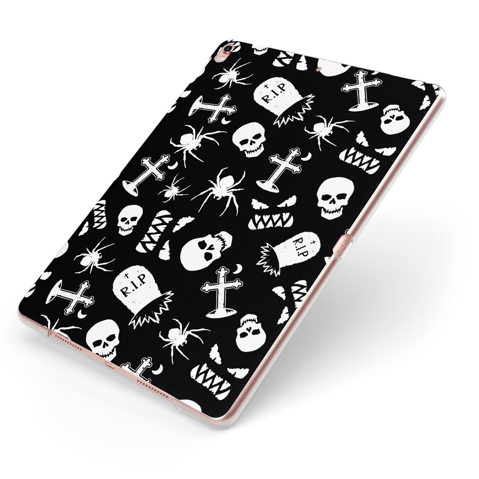 Spooky Illustrations Apple iPad Case on Rose Gold iPad Side View