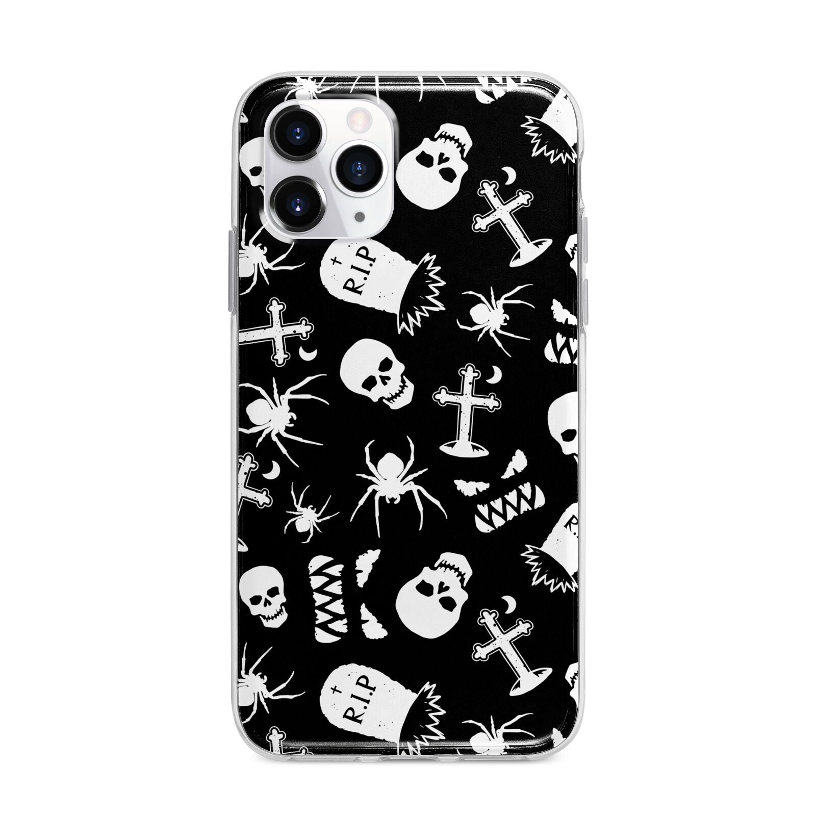 Spooky Illustrations Apple iPhone 11 Pro Max in Silver with Bumper Case