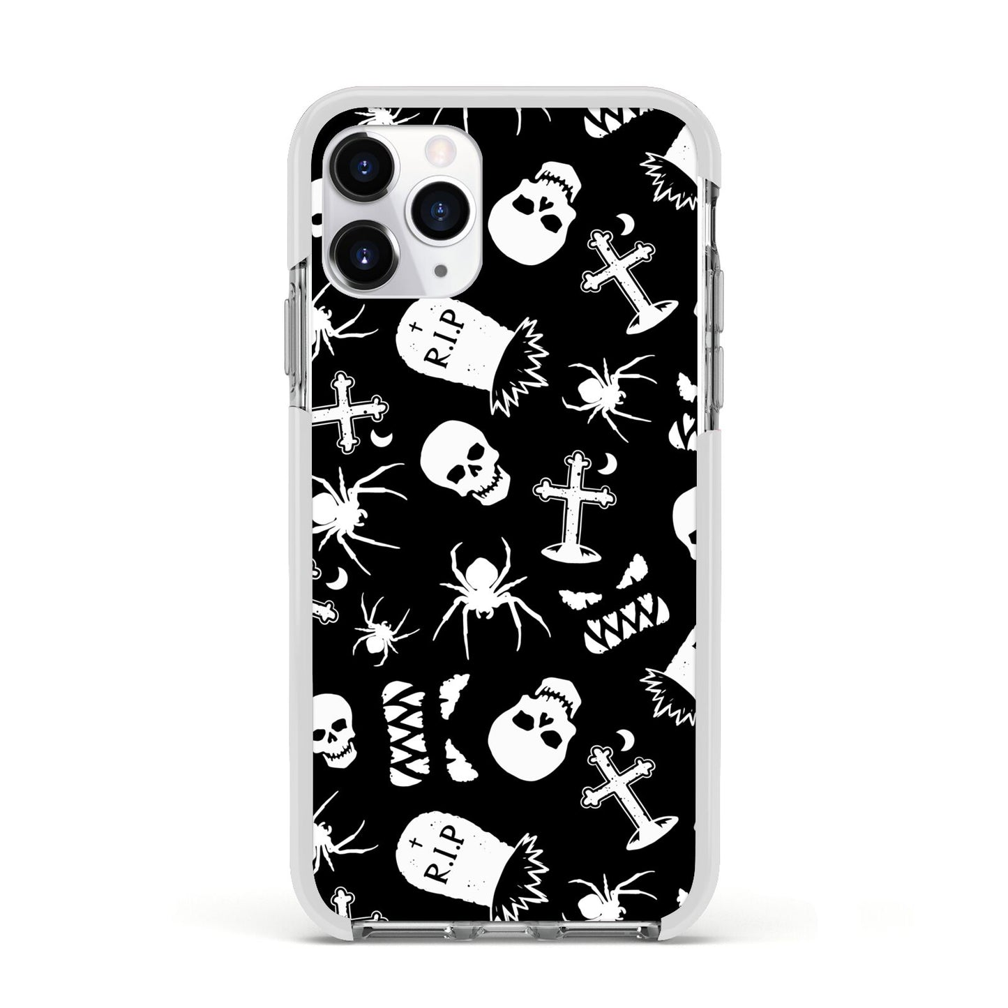 Spooky Illustrations Apple iPhone 11 Pro in Silver with White Impact Case