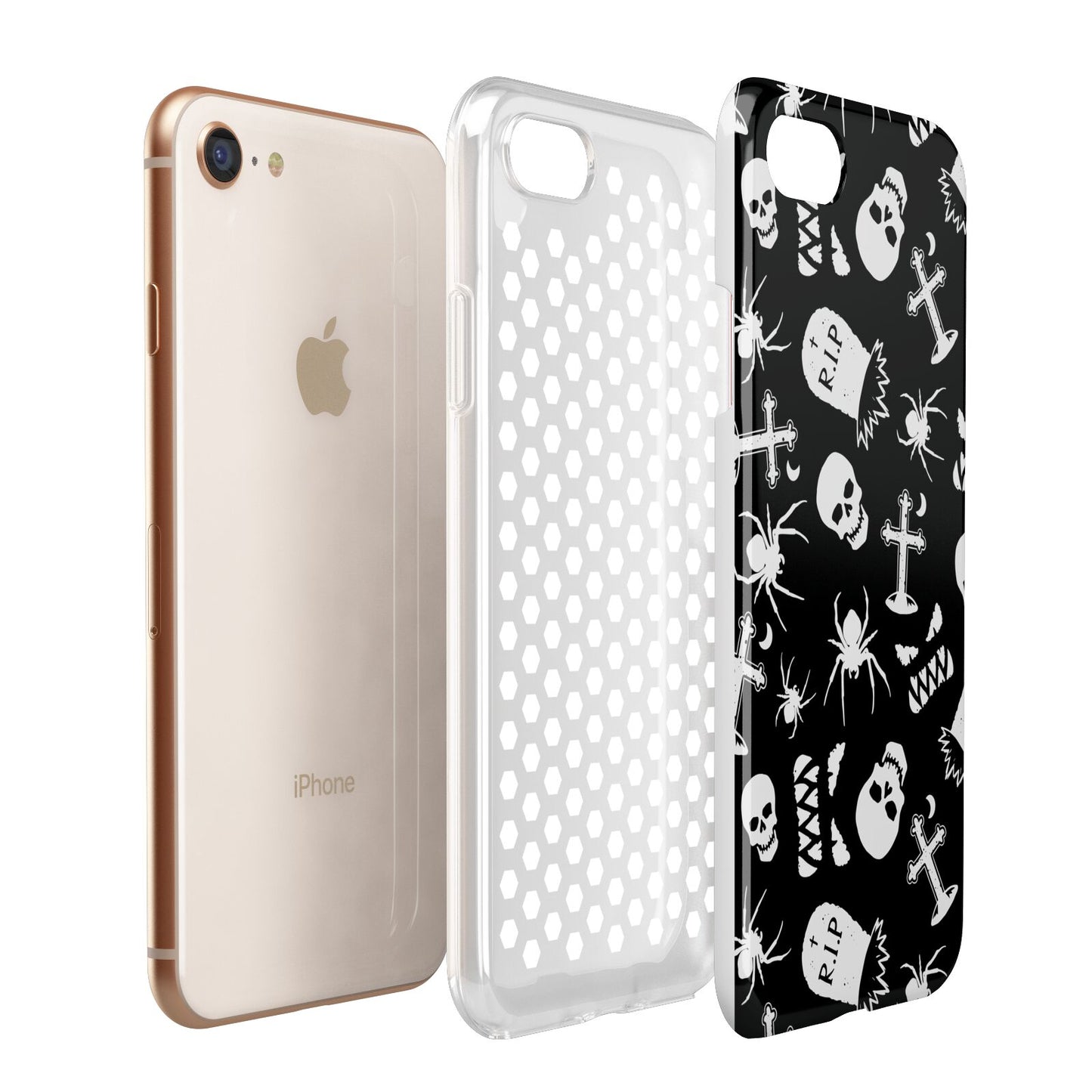 Spooky Illustrations Apple iPhone 7 8 3D Tough Case Expanded View