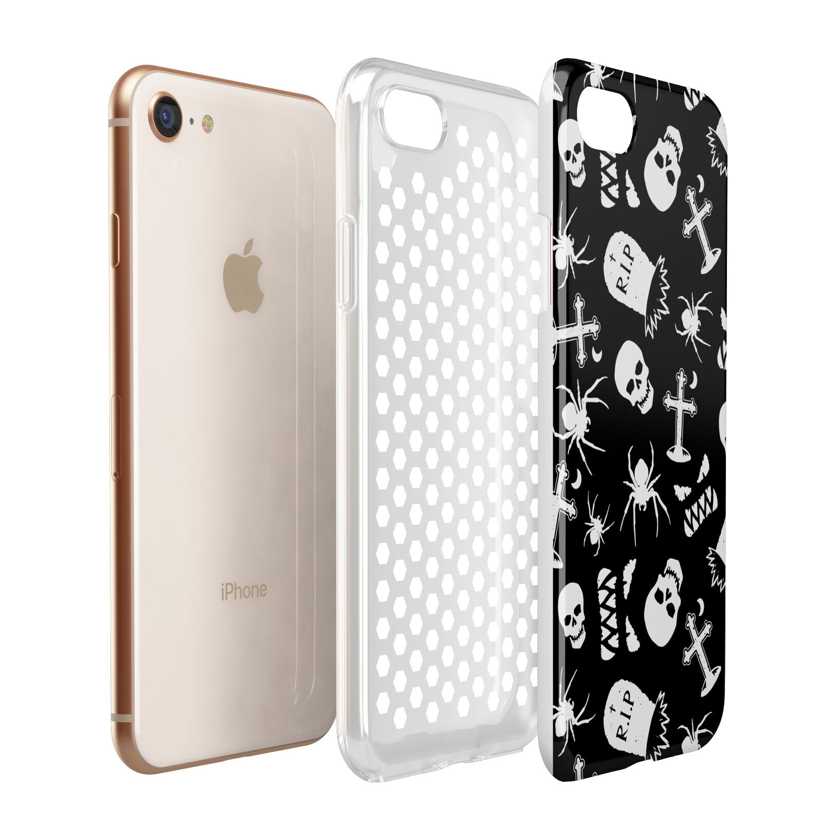 Spooky Illustrations Apple iPhone 7 8 3D Tough Case Expanded View