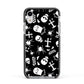 Spooky Illustrations Apple iPhone XR Impact Case Black Edge on Silver Phone
