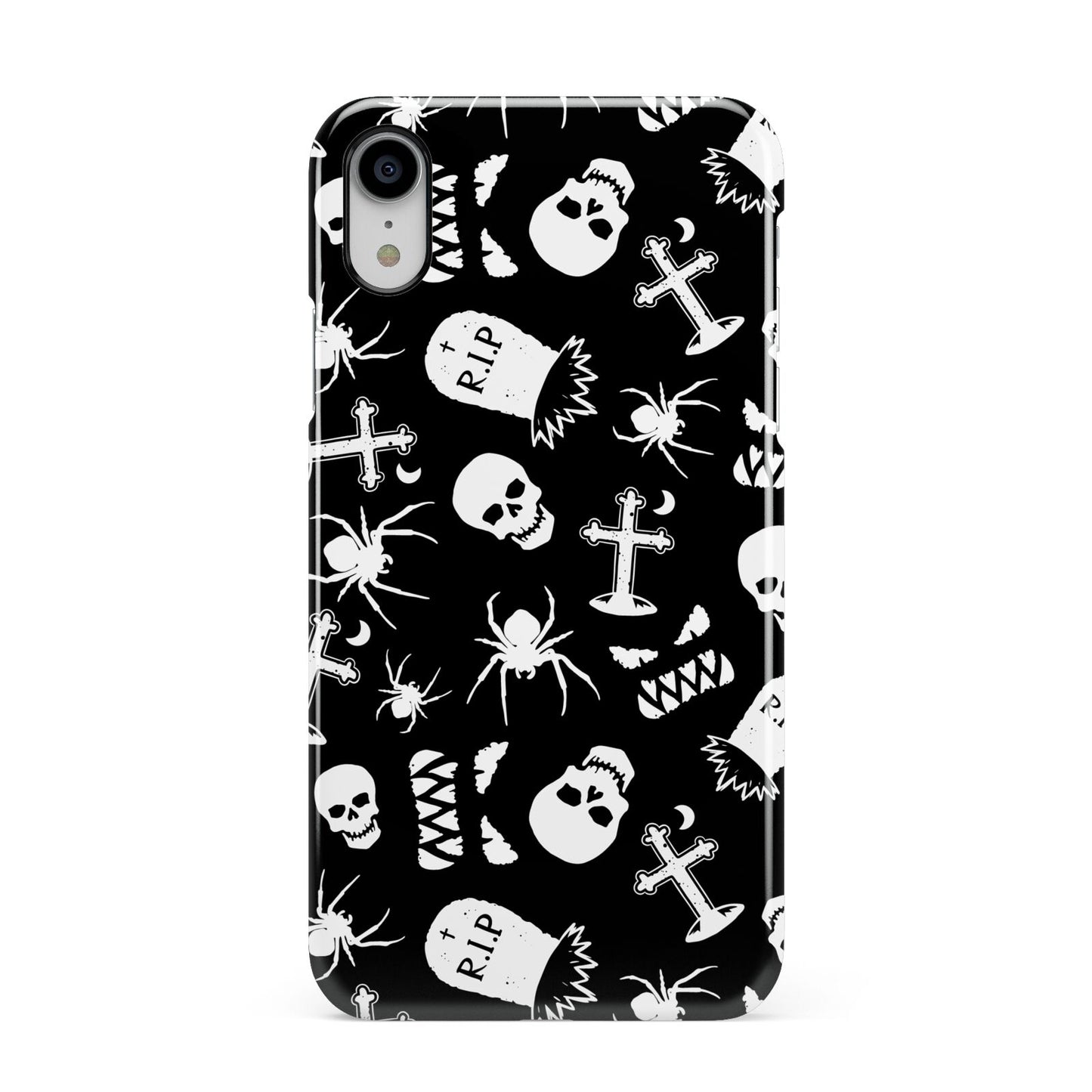 Spooky Illustrations Apple iPhone XR White 3D Snap Case