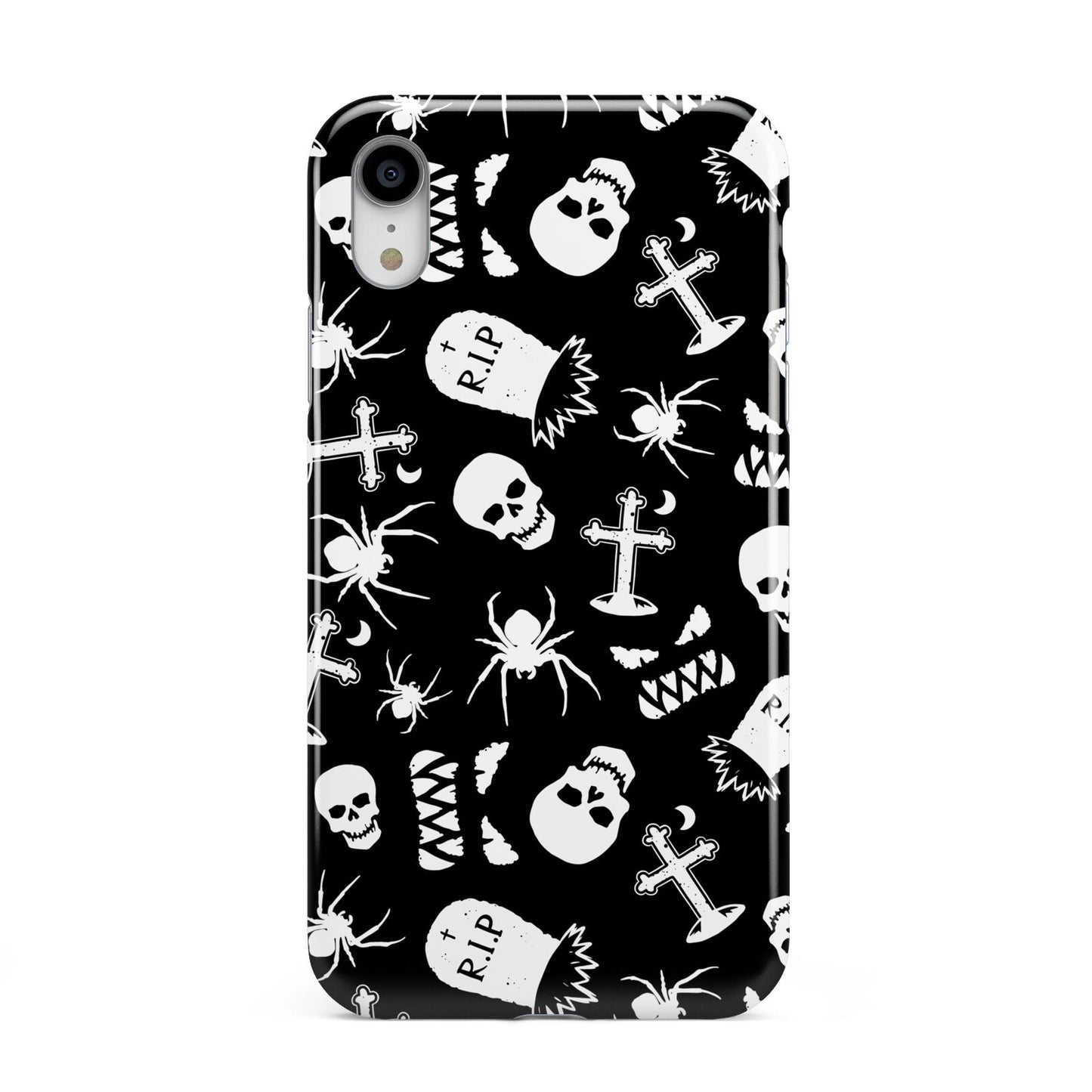 Spooky Illustrations Apple iPhone XR White 3D Tough Case