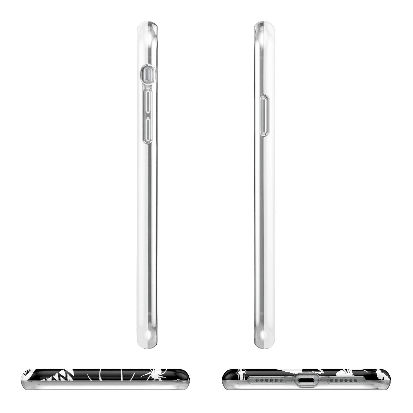 Spooky Illustrations Apple iPhone XR in White with 3D Wrap Tough Case Alternative Image Angles