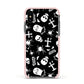 Spooky Illustrations Apple iPhone Xs Impact Case Pink Edge on Black Phone