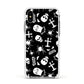 Spooky Illustrations Apple iPhone Xs Impact Case White Edge on Silver Phone
