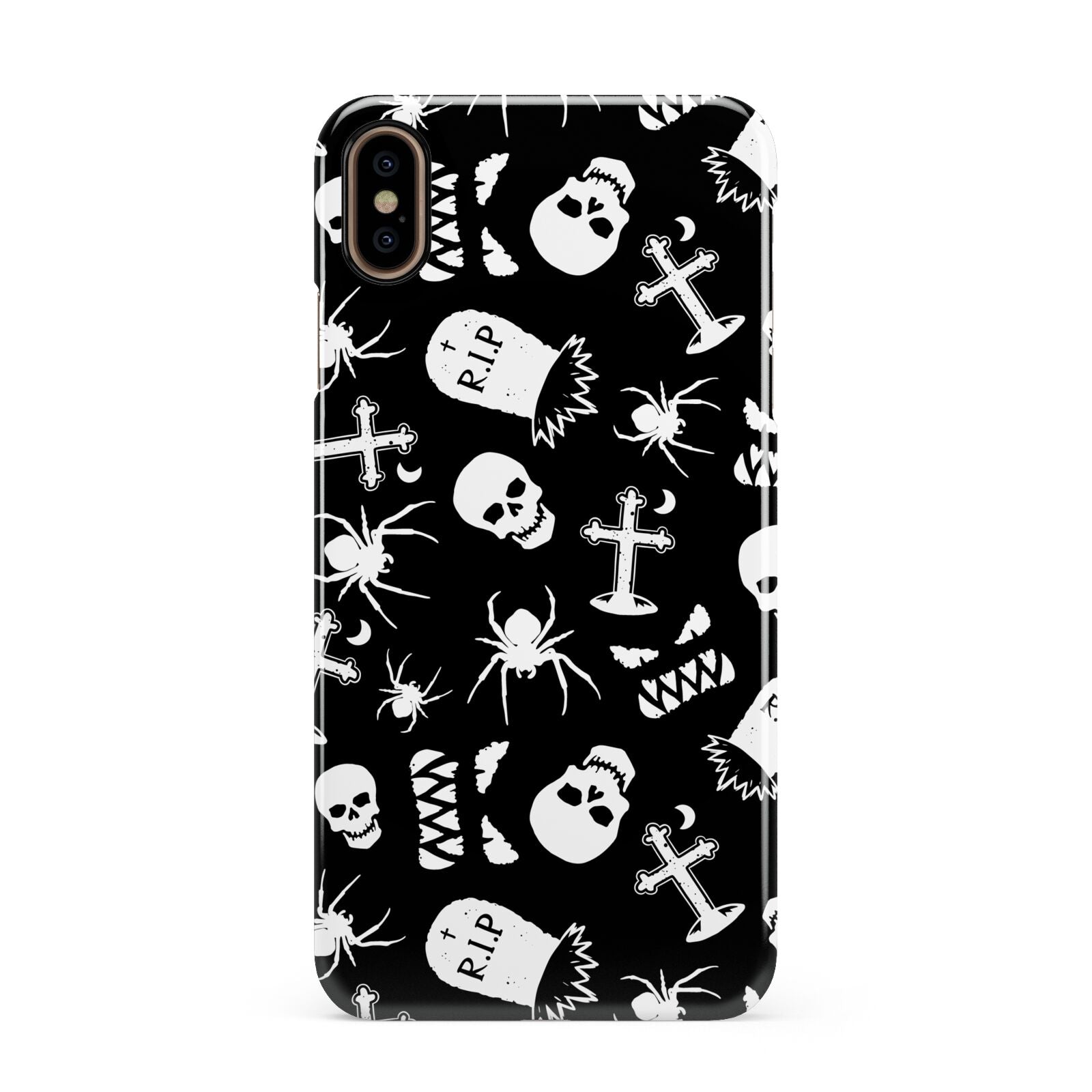 Spooky Illustrations Apple iPhone Xs Max 3D Snap Case