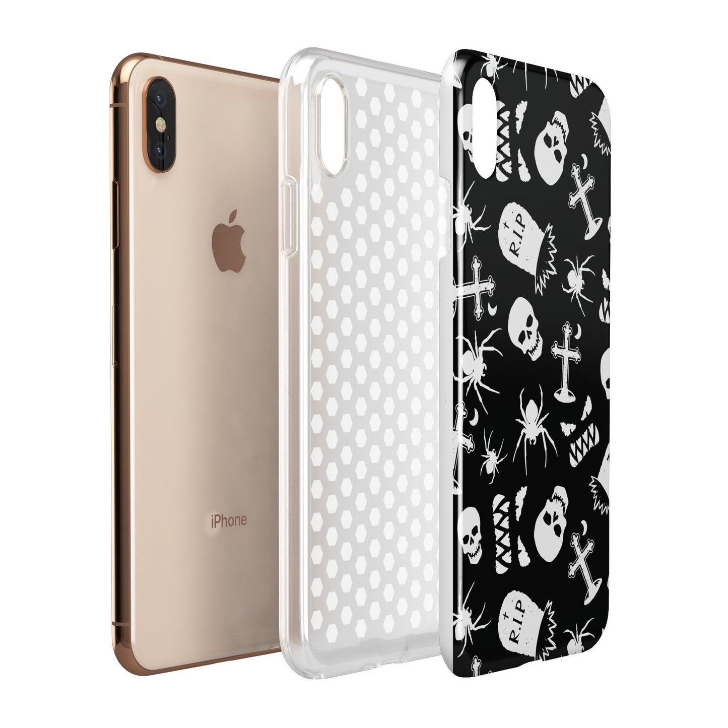 Spooky Illustrations Apple iPhone Xs Max 3D Tough Case Expanded View