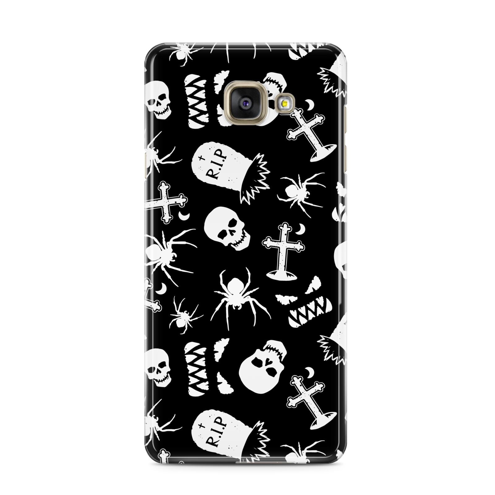Spooky Illustrations Samsung Galaxy A3 2016 Case on gold phone