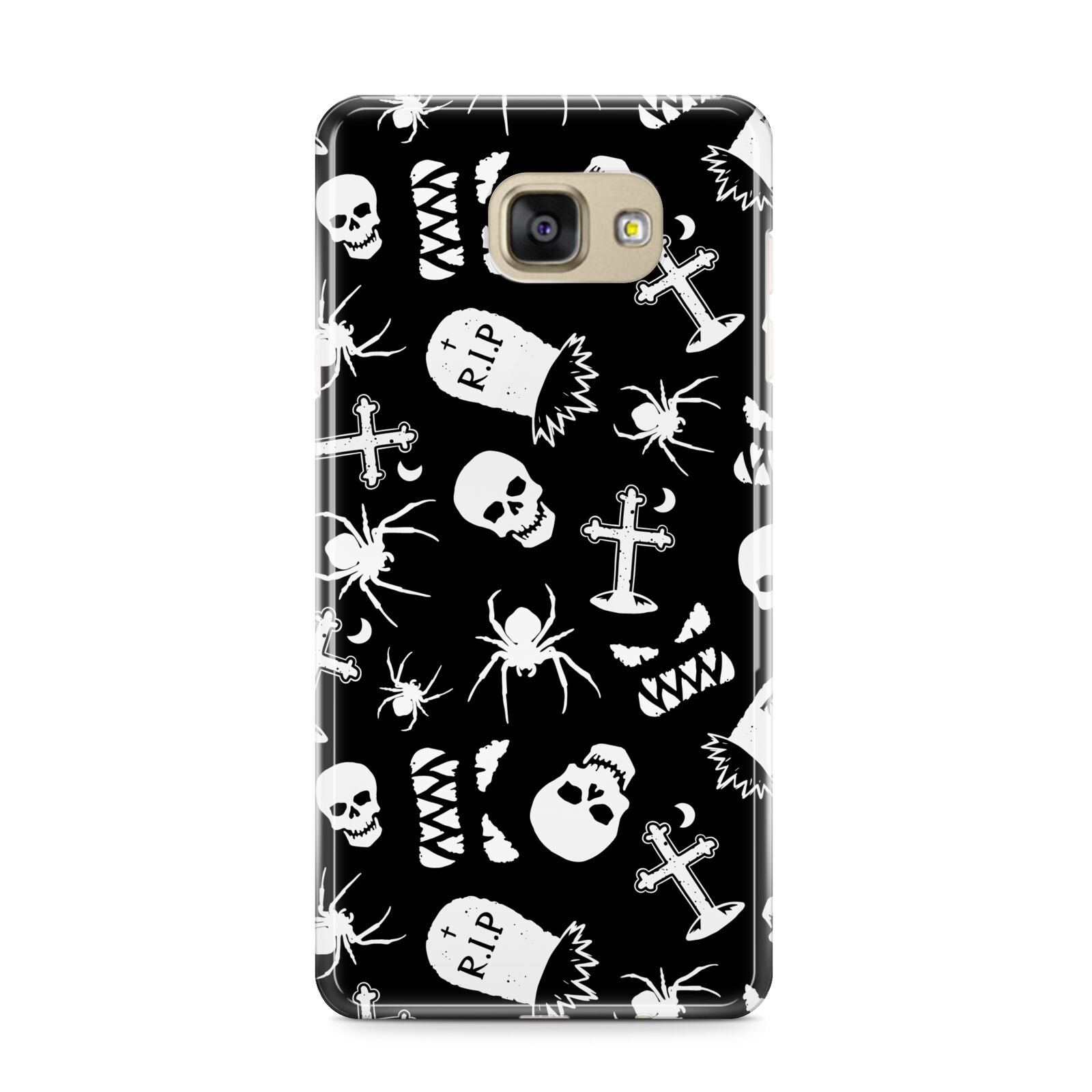 Spooky Illustrations Samsung Galaxy A9 2016 Case on gold phone