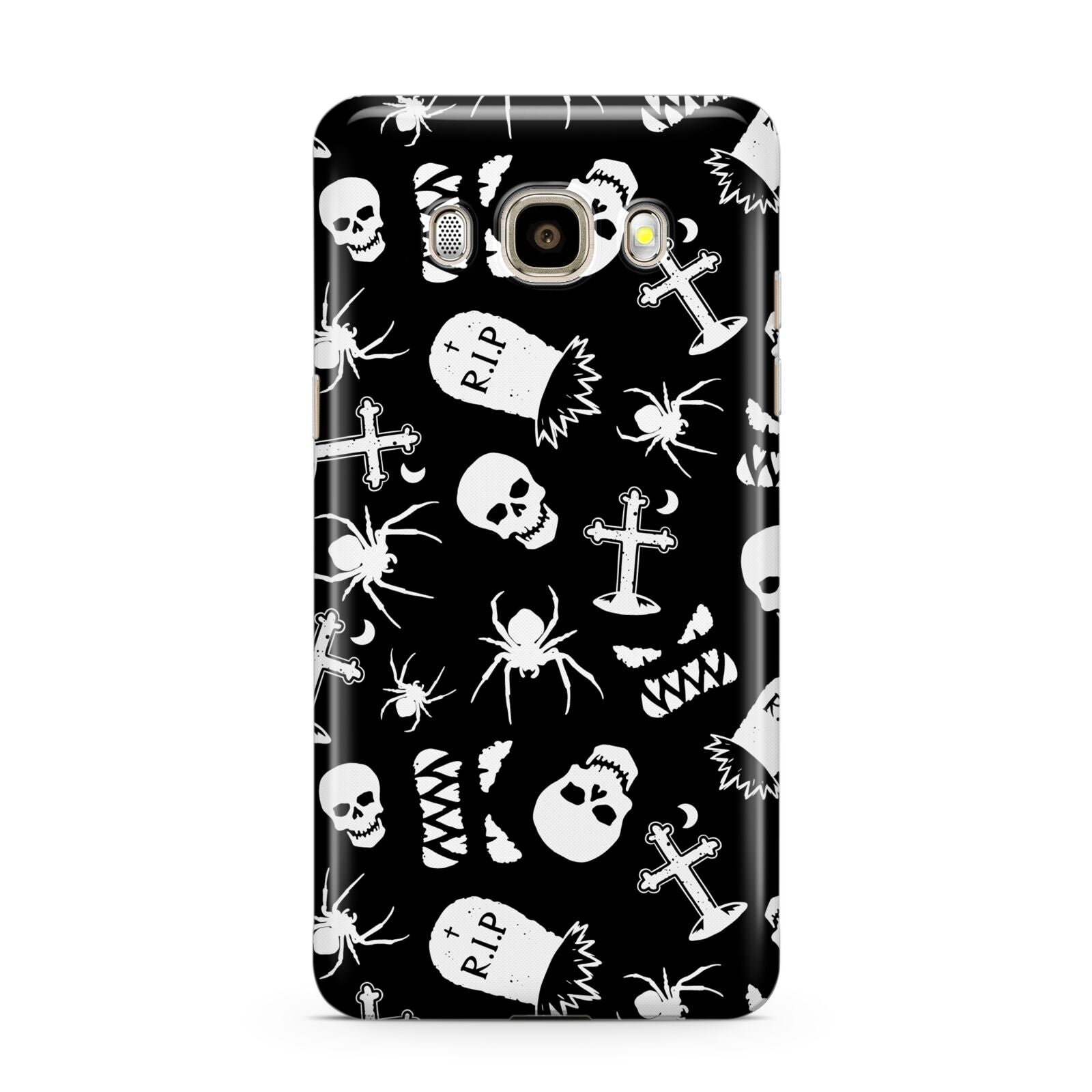 Spooky Illustrations Samsung Galaxy J7 2016 Case on gold phone